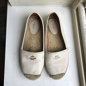 Coach Cream Espadrille Flats